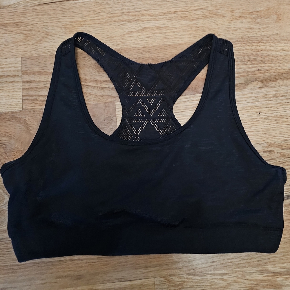 Zyia Black Bomber Bra Size Large
